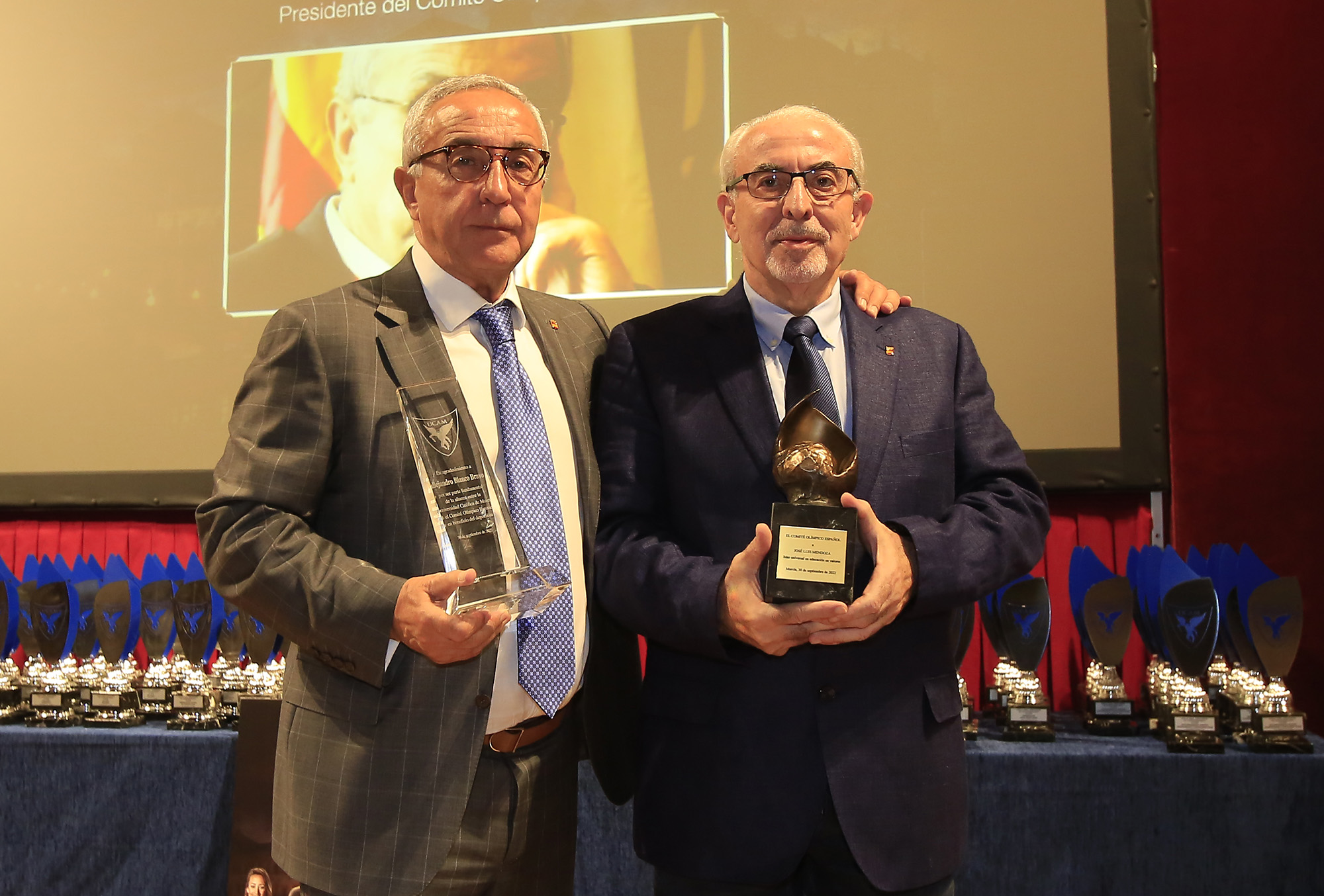 D. Alejandro Blanco y D. José Luis Mendoza, presidentes del COE y de la UCAM, respectivamente