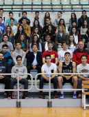 El instituto Francisco Salzillo de Alcantarilla visita al UCAM Murcia CB