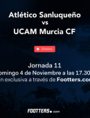 Atlético Sanluqueño - UCAM Murcia, en directo por Footters