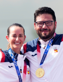 Fátima Gálvez y Alberto Fernández, campeones olímpicos de trap mixto
