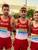 España campeona mundial masculina 35 km marcha en Omán