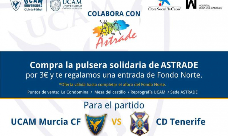 UCAM Murcia – Tenerife, a beneficio de ASTRADE