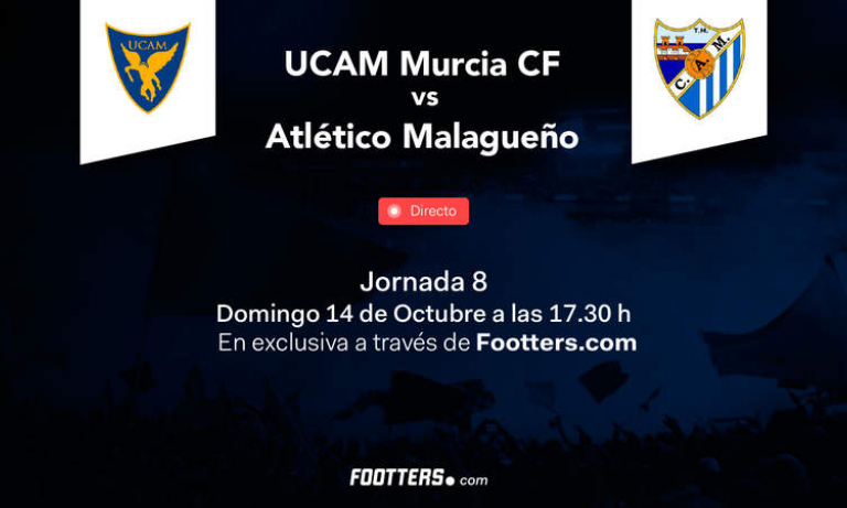 Footters emitirá el UCAM Murcia - Atl. Malagueño