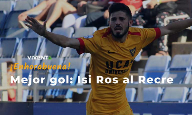 La afición y Viventa eligen como mejor gol de la temporada el de Isi Ros al Recreativo de Huelva