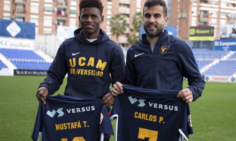 Mustafá y Carlos Portero, presentados con el UCAM Murcia