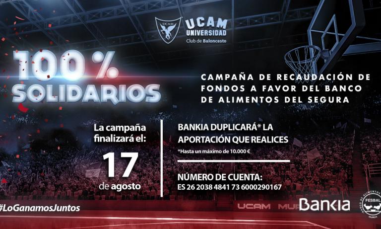 Bankia y el UCAM Murcia CB recaudan fondos  en favor del Banco de Alimentos del Segura (BASMUR)