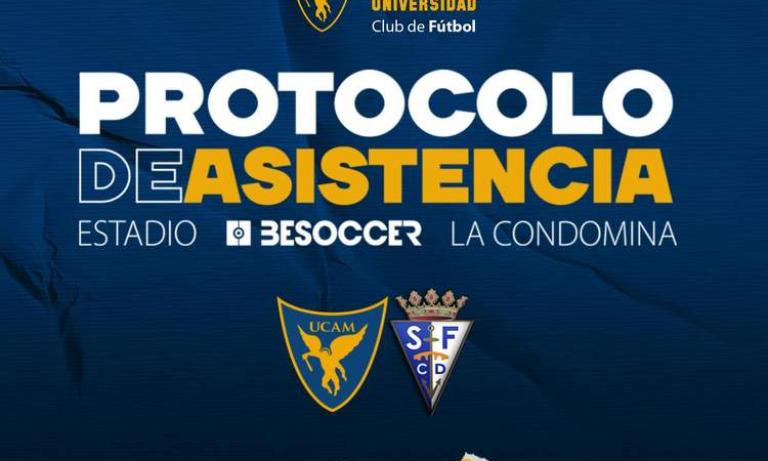 Protocolo de asistencia al estadio para el UCAM Murcia - San Fernando