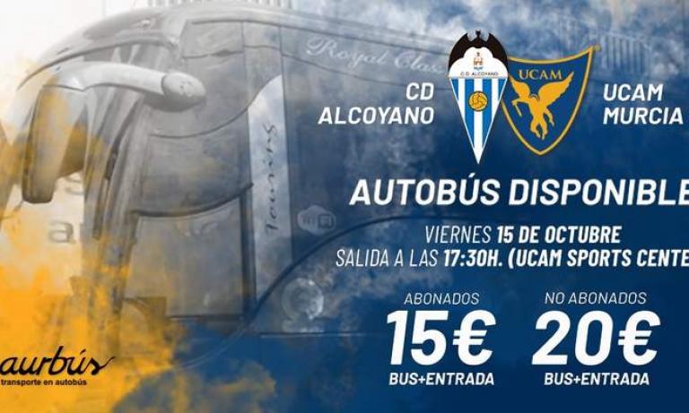 Acompaña al UCAM Murcia CF a Alcoy el próximo viernes