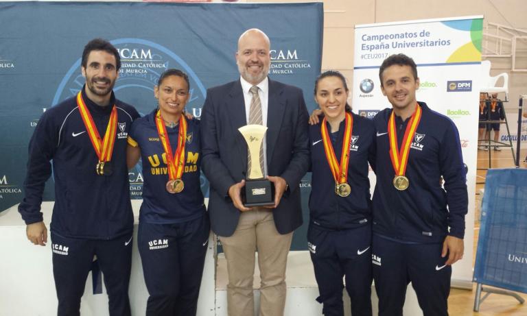 Cinco oros para la UCAM en el Campeonato de España Universitario de bádminton