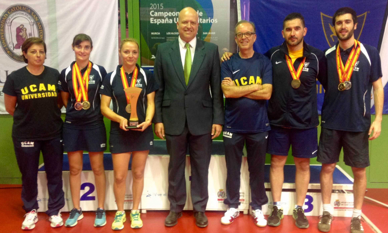 Seis medallas más para la UCAM en el Campeonato de España Universitario de Tenis de Mesa