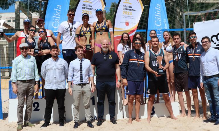 La UCAM se lleva los dos oros del CEU 2022 de Vóley Playa