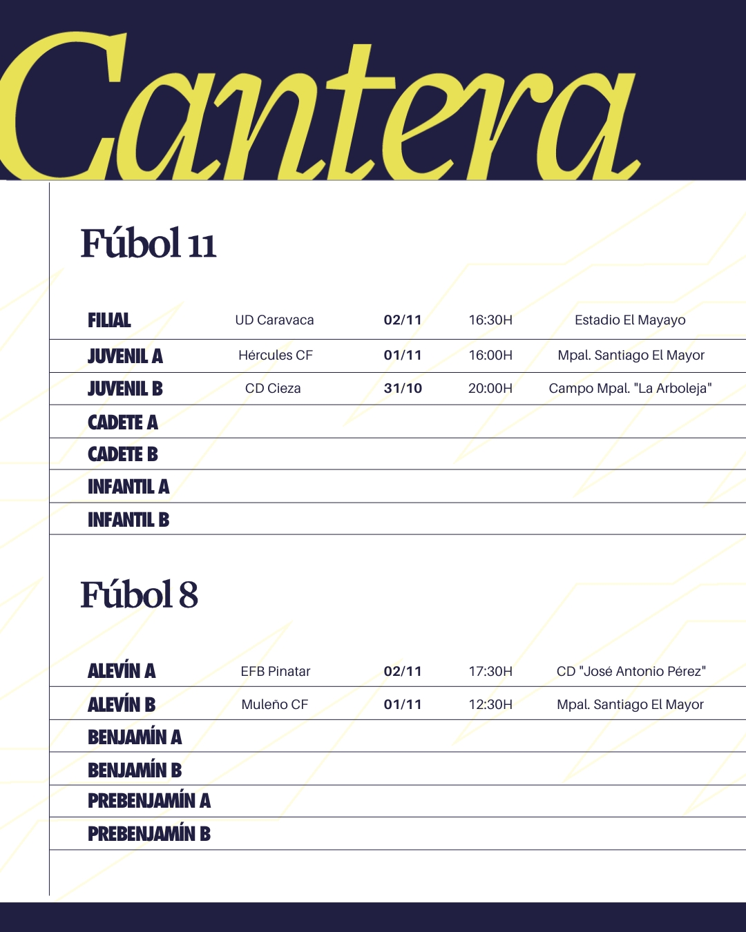 Agenda - Cantera