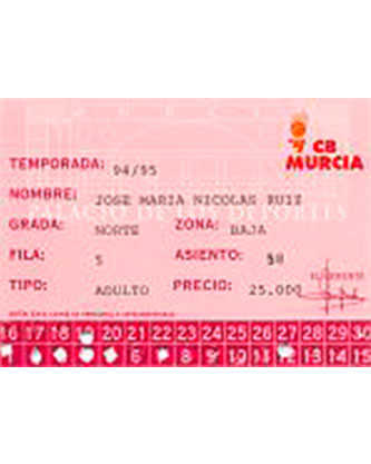 Tarjeta UCAM Murcia CB