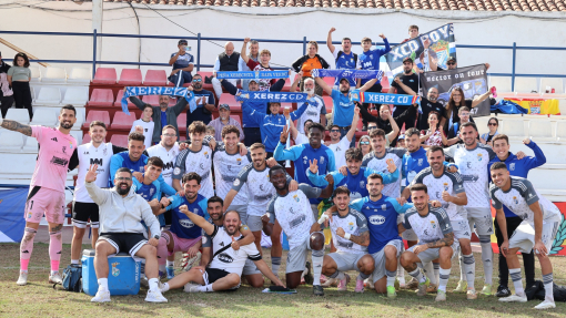 Celebración conjunta del Xerez Club Deportivo