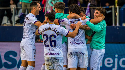 Celebración de gol del Real Jaén