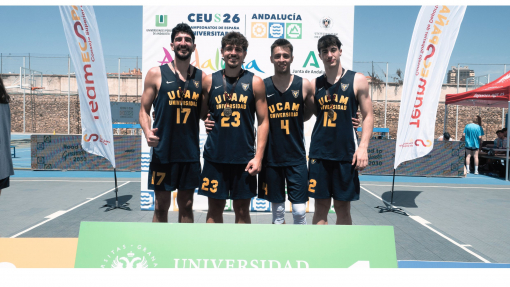 La UCAM gana el oro masculino en Baloncesto 3x3 en los CEUS