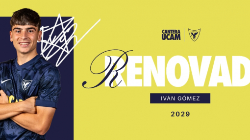 Iván Gómez seguirá defendiendo la camiseta del UCAM Murcia CF hasta 2029