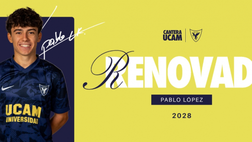 Pablo López seguirá vinculado al UCAM Murcia CF hasta 2028