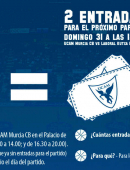 2 entradas para el UCAM Murcia CB - Laboral Kutxa Baskonia por un par de zapatillas