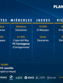 Planning de entrenamientos del UCAM Murcia (28/08 - 03/09)