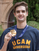 Javier Pérez Polo, con el oro de los Juegos Europeos en el Campus de Los Jerónimos de la UCAM