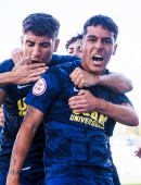 Xente celebrando la victoria de hoy frente a la Deportiva Minera