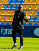 Germán Crespo dirigiendo la sesión en La Condomina