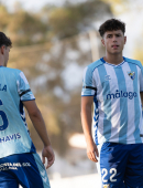 Jugadores del Atlético Malagueño en un partido oficial de esta temporada 2025/26