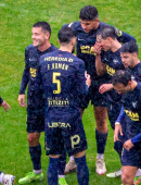 Celebración del equipo en el Nuevo Colombino