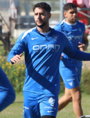 Aitor Rubial durante una sesión de trabajo en El Mayayo