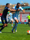 Iván Moreno durante la celebración del FC La Unión Atlético - UCAM Murcia CF
