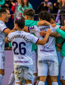 Celebración de gol del Real Jaén