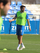 Iván Moreno durante un entrenamiento en el Estadio Heredia 21 La Condomina