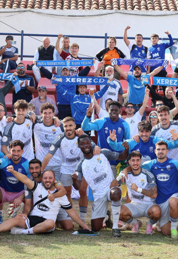 Celebración conjunta del Xerez Club Deportivo