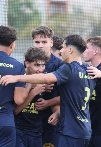 Celebración de gol del Juvenil A