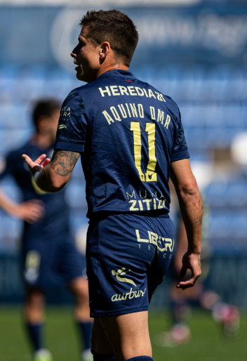 Dani Aquino durante un partido en el Estadio Heredia 21 La Condomina