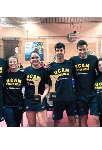 La UCAM gana cinco medallas en los CEUS de Tenis de Mesa