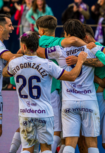 Celebración de gol del Real Jaén