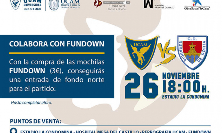 FUNDOWN, protagonista del UCAM Murcia - Numancia