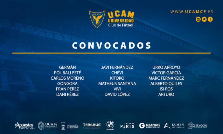 Convocatoria para el partido contra Las Palmas Atlético