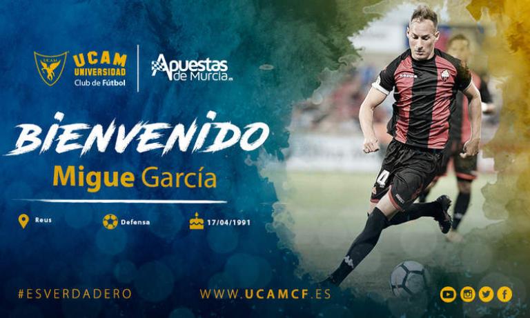 El lateral zurdo Migue García firma por el UCAM Murcia