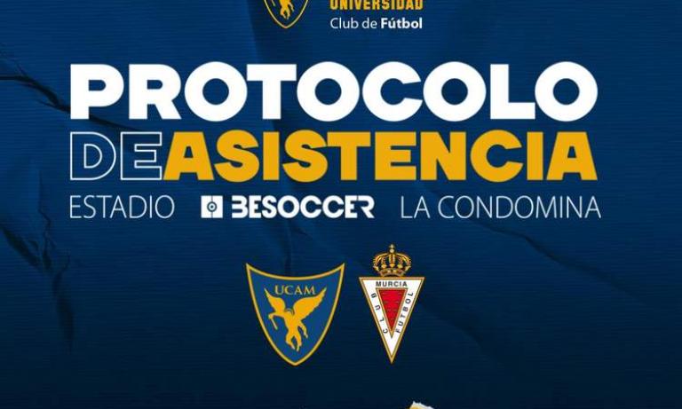 Protocolo de asistencia al estadio para el UCAM Murcia - Real Murcia