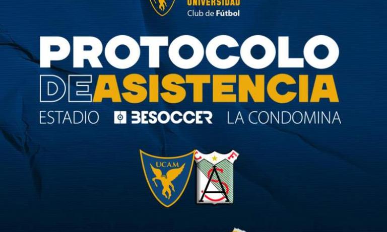 Protocolo de asistencia para el UCAM Murcia - Atlético Sanluqueño