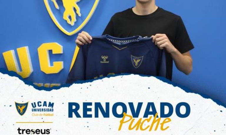El cadete Puche renueva con el UCAM Murcia CF hasta la 24/25