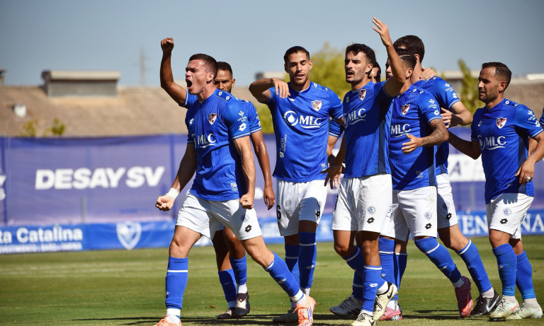 Celebración conjunta del Linares Deportiva