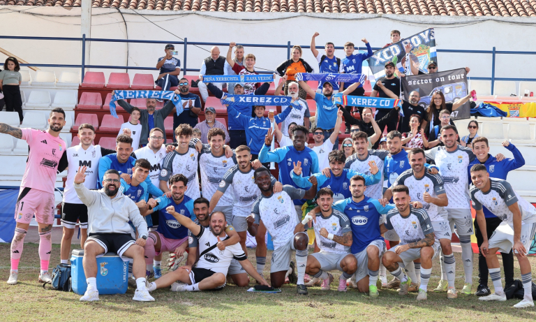Celebración conjunta del Xerez Club Deportivo