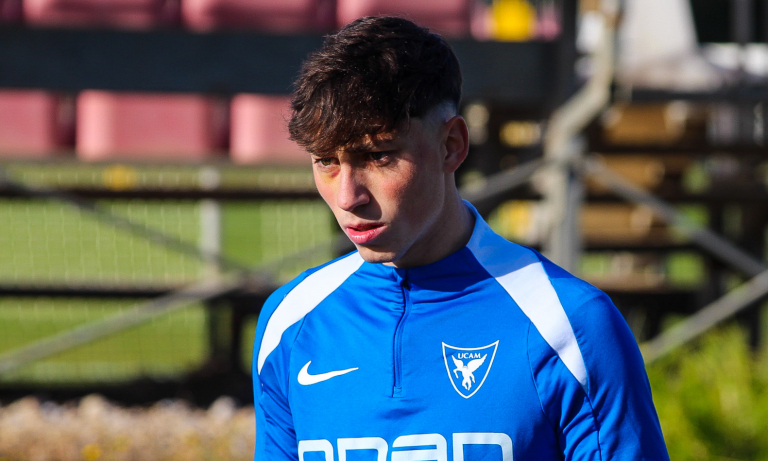Héctor Fernández en un entrenamiento