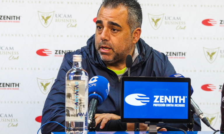 Germán Crespo en sala de prensa