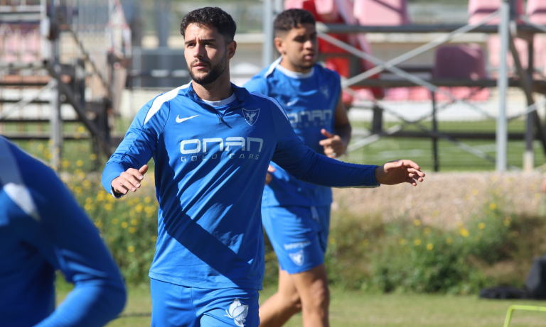 Aitor Rubial durante una sesión de trabajo en El Mayayo