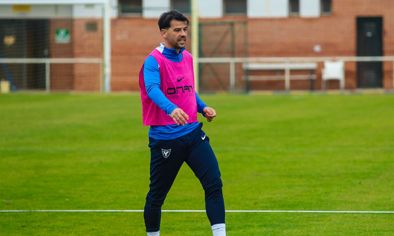 José Ruiz durante un entrenamiento en El Mayayo